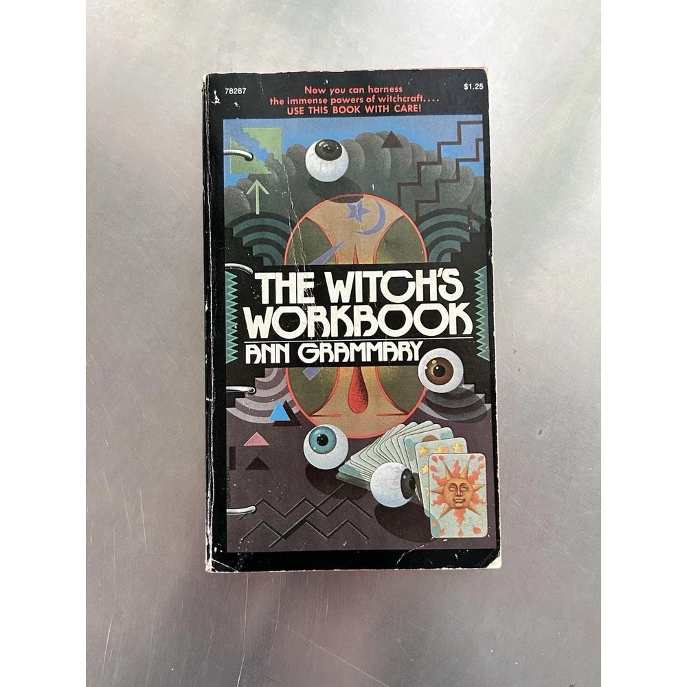 THE WITCH'S WORKBOOK Ann Grammery 1973 Pocket Books Vintage Occult Illustrated